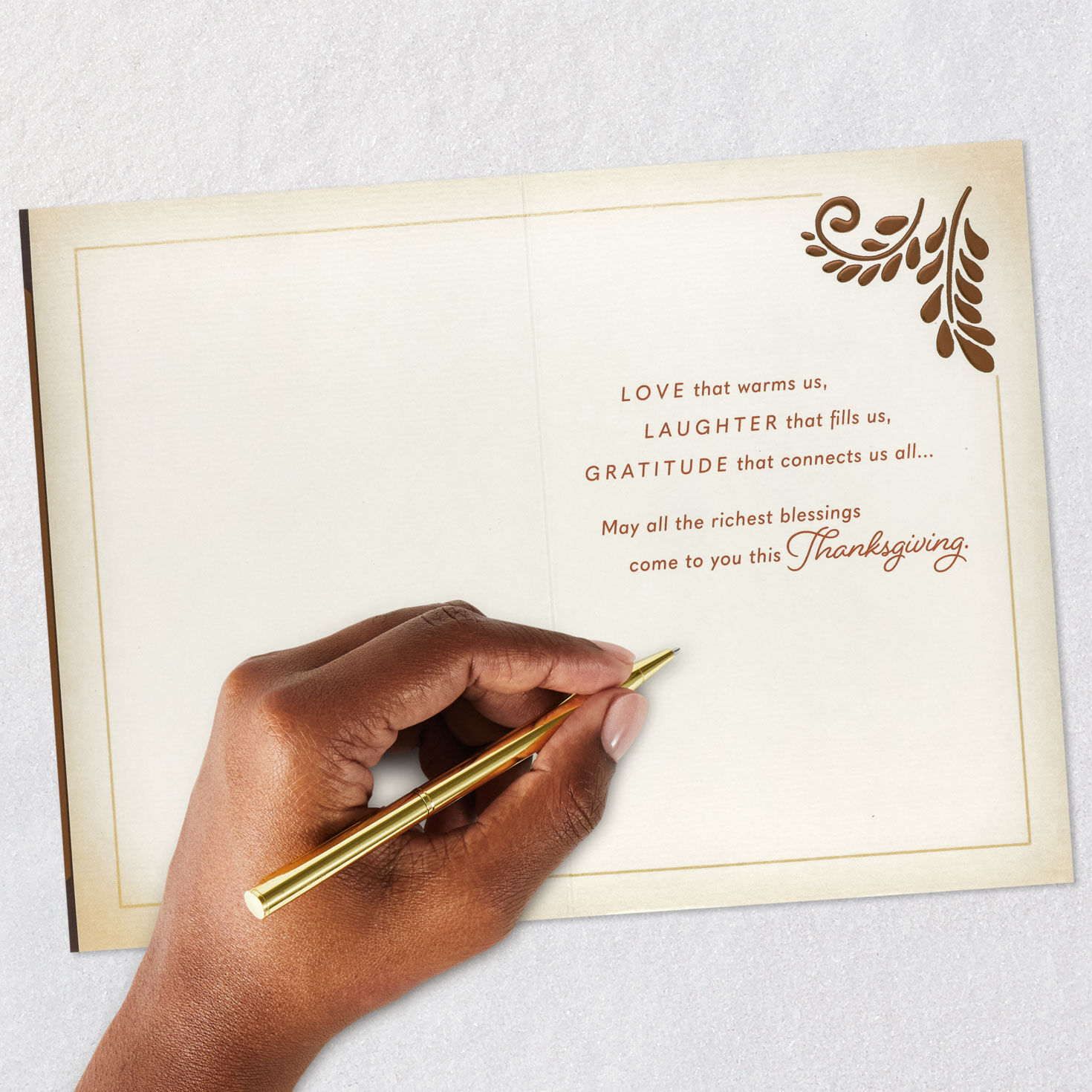 Cornucopia Thanksgiving Card Signing card image number 6