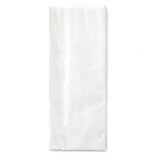 White Woodland Creatures Print Holiday Tissue Paper, 6 sheets, 