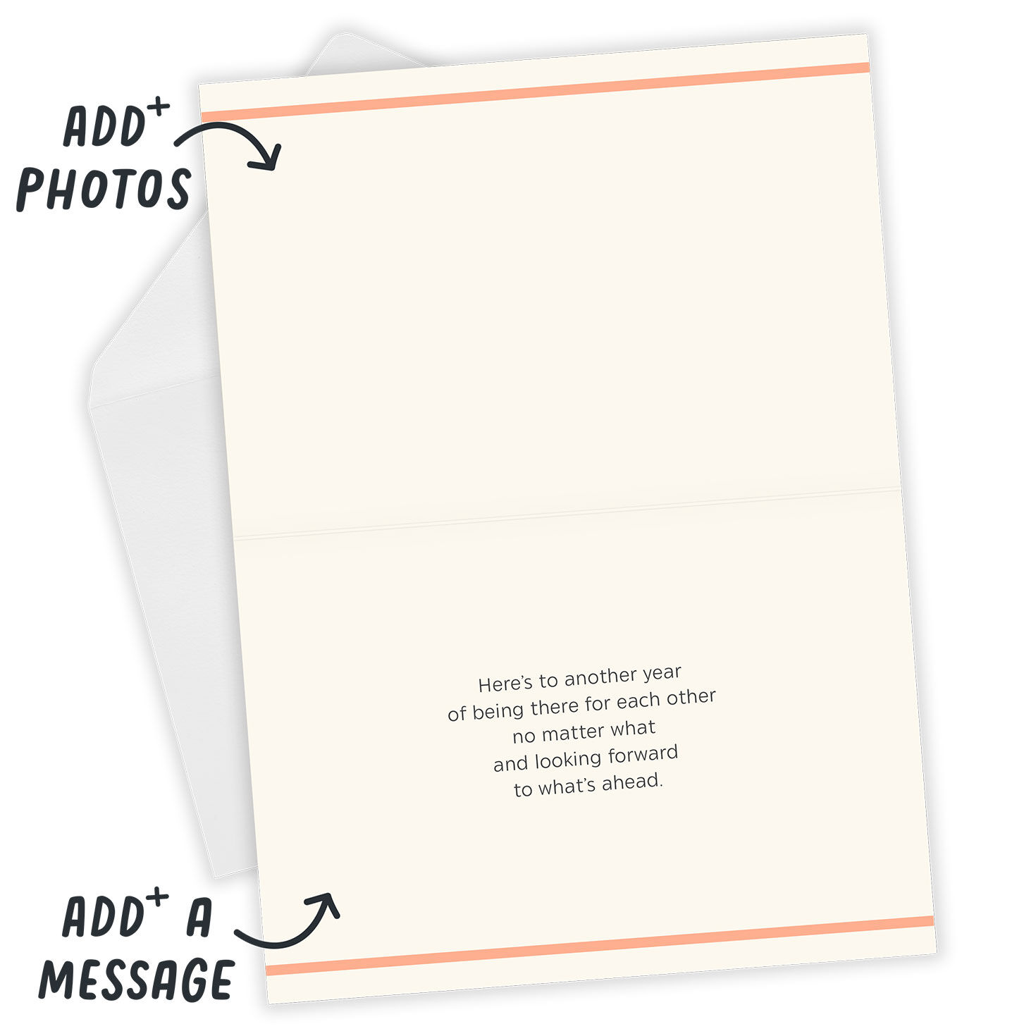 Personalized Colorful Letters Anniversary Photo Card  image number 4