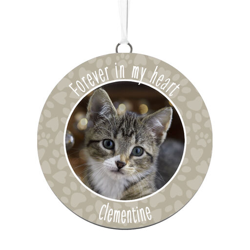 Pet Memorial Personalized Text and Photo Ceramic Ornament, 