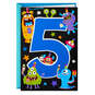Silly Monsters 5th Birthday Card With Stickers, , large image number 1