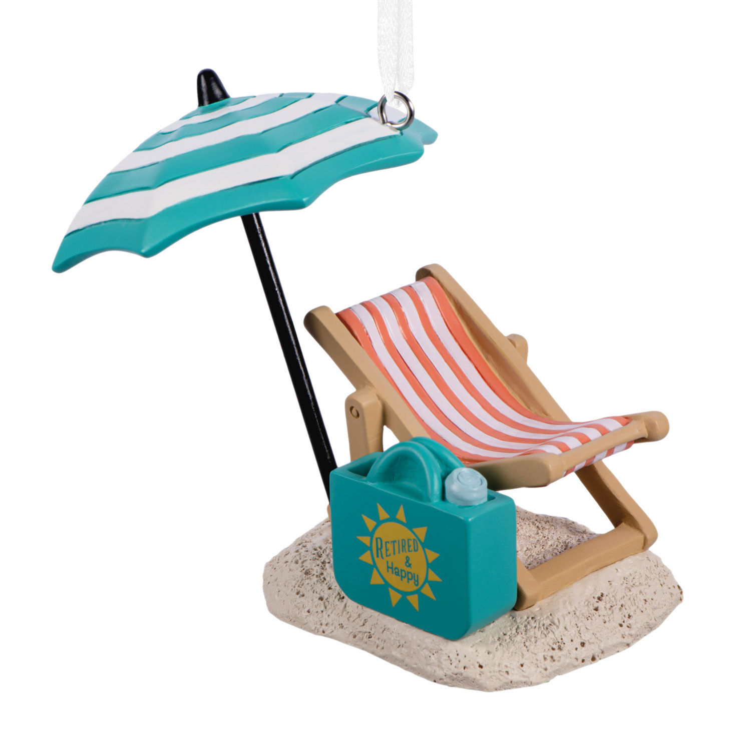 Retired and Happy Beach Chair Hallmark Ornament