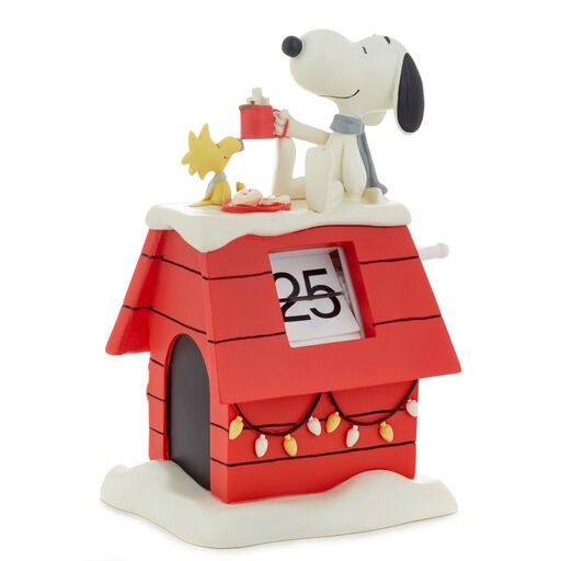 Peanuts® Snoopy and Woodstock on Doghouse Christmas Countdown Calendar Figurine, 6.25", 