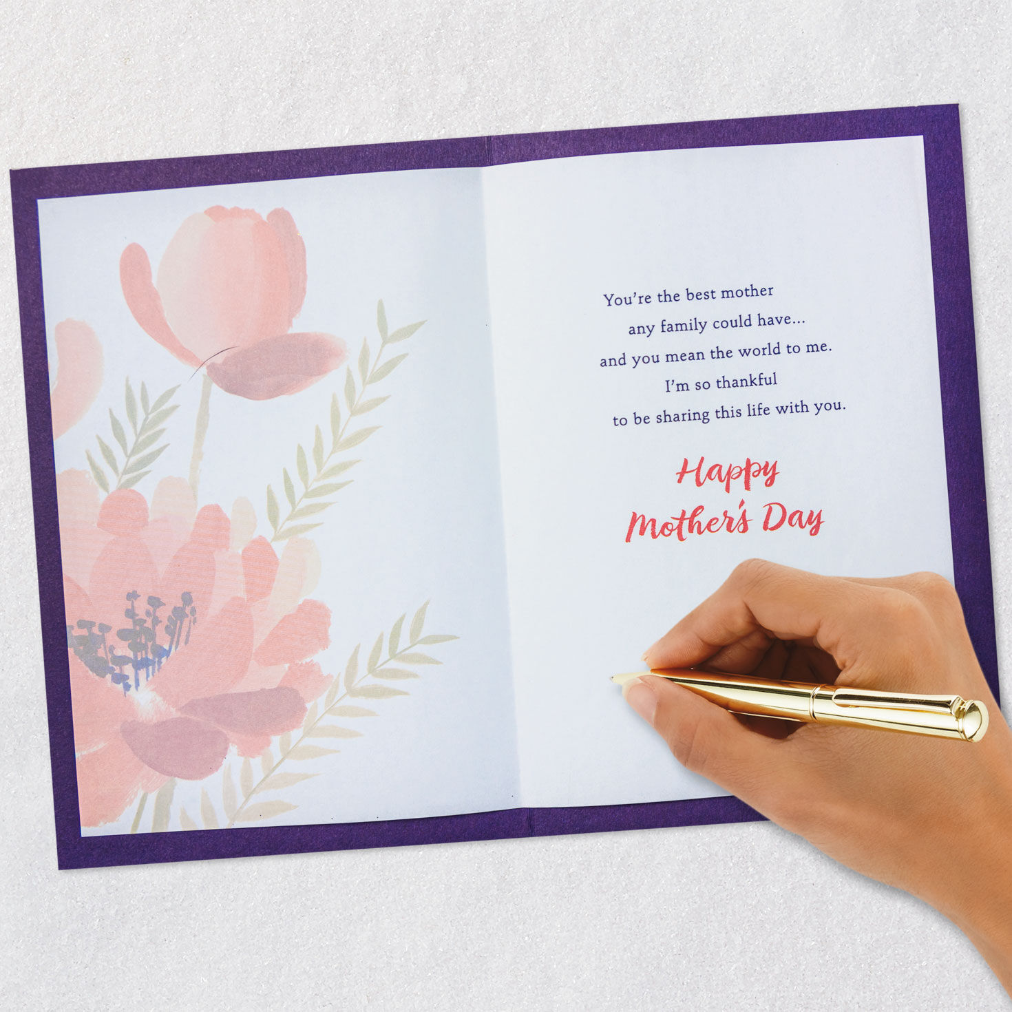 Thank You Mother's Day Card From Husband signing card image number 6