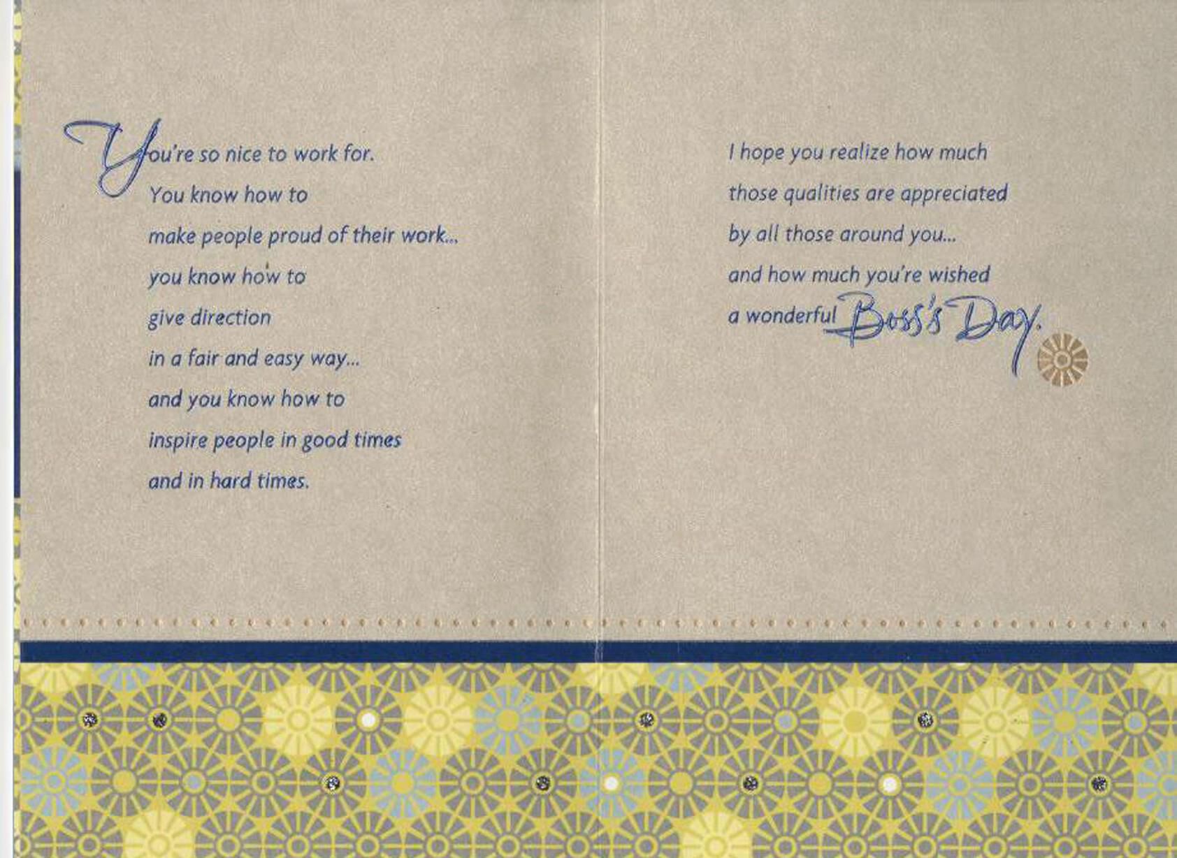 You Know How to Lead Boss's Day Card