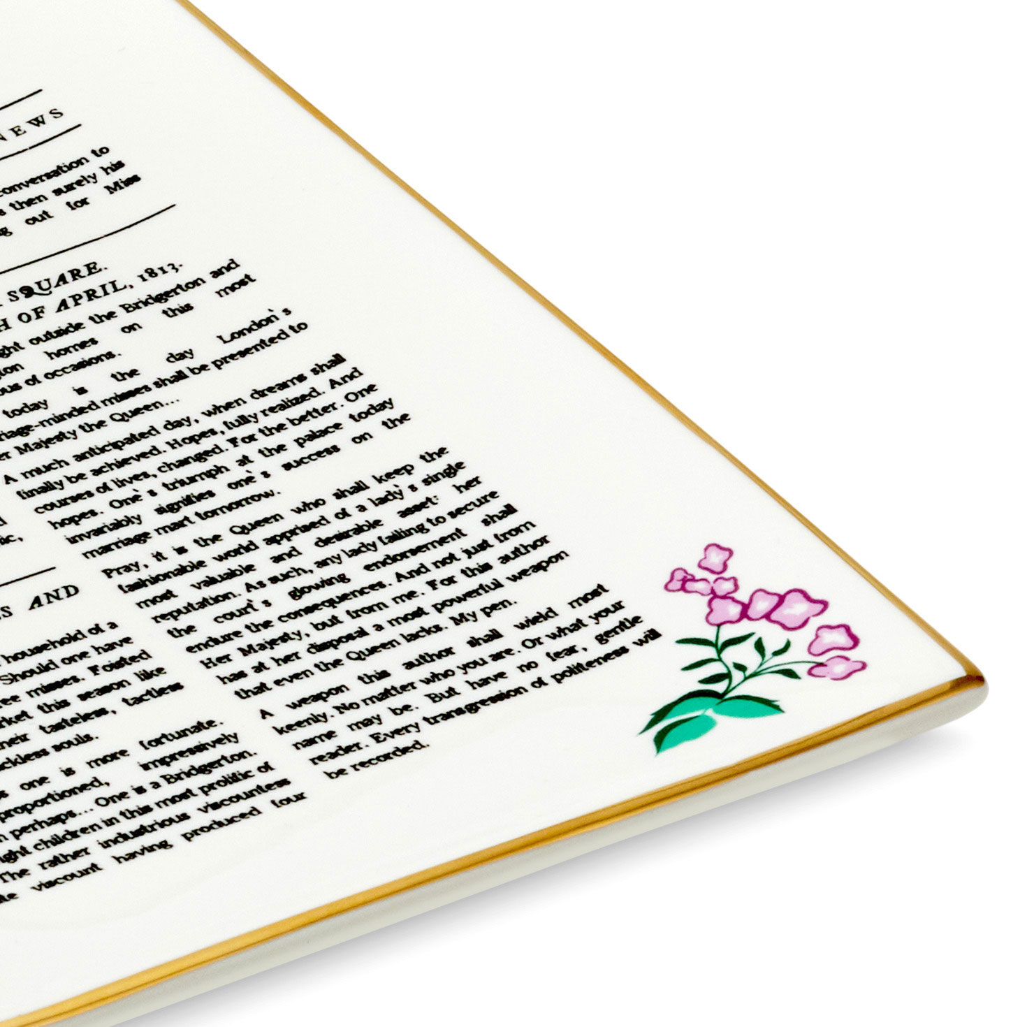 Bridgerton Lady Whistledown's Society Papers Trinket Dish, , large image number 4