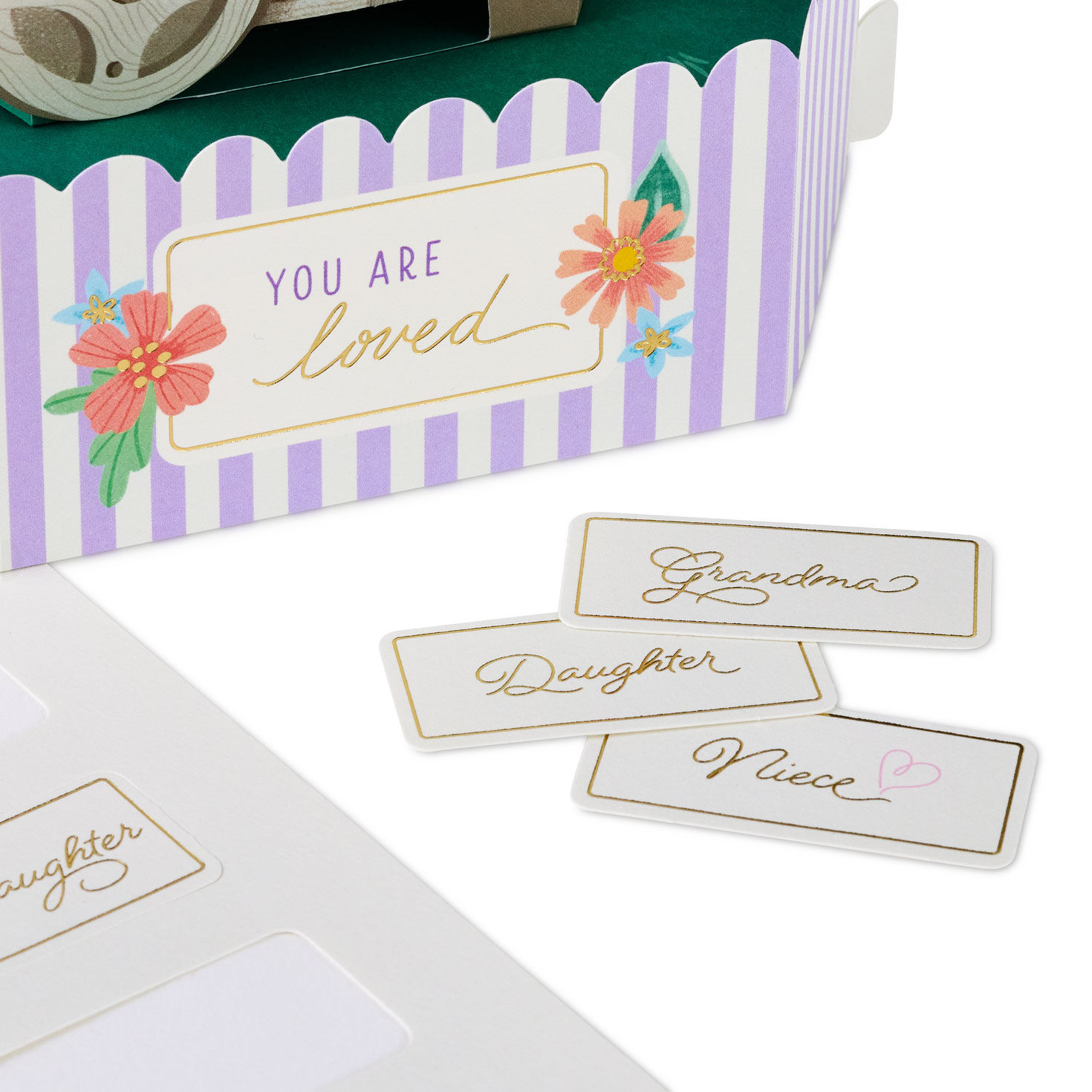 Wheeled Cart With Flowers 3D Pop-Up Mother's Day Card Card front and attachments detail image number 6