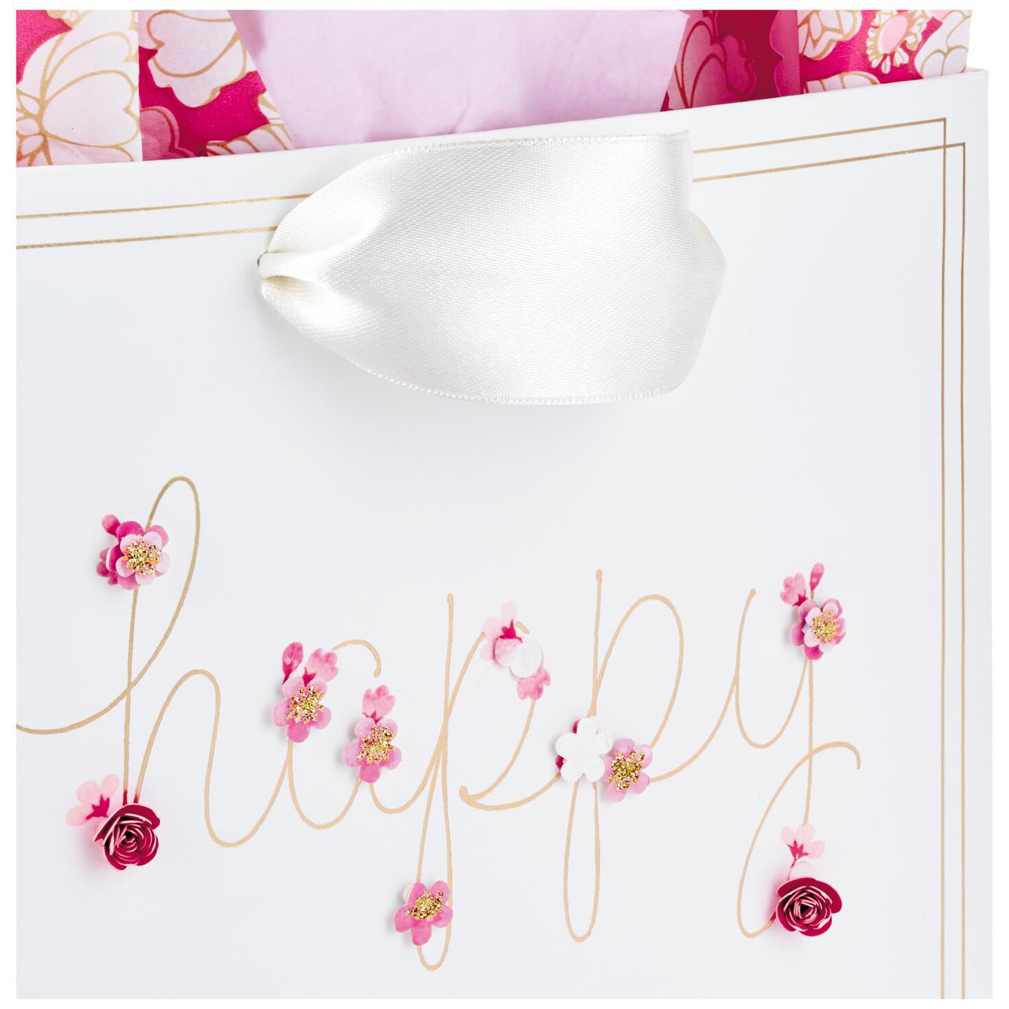 Happy Birthday Medium Square Gift Bag With Tissue Paper, 7.75" H, , large image number 2