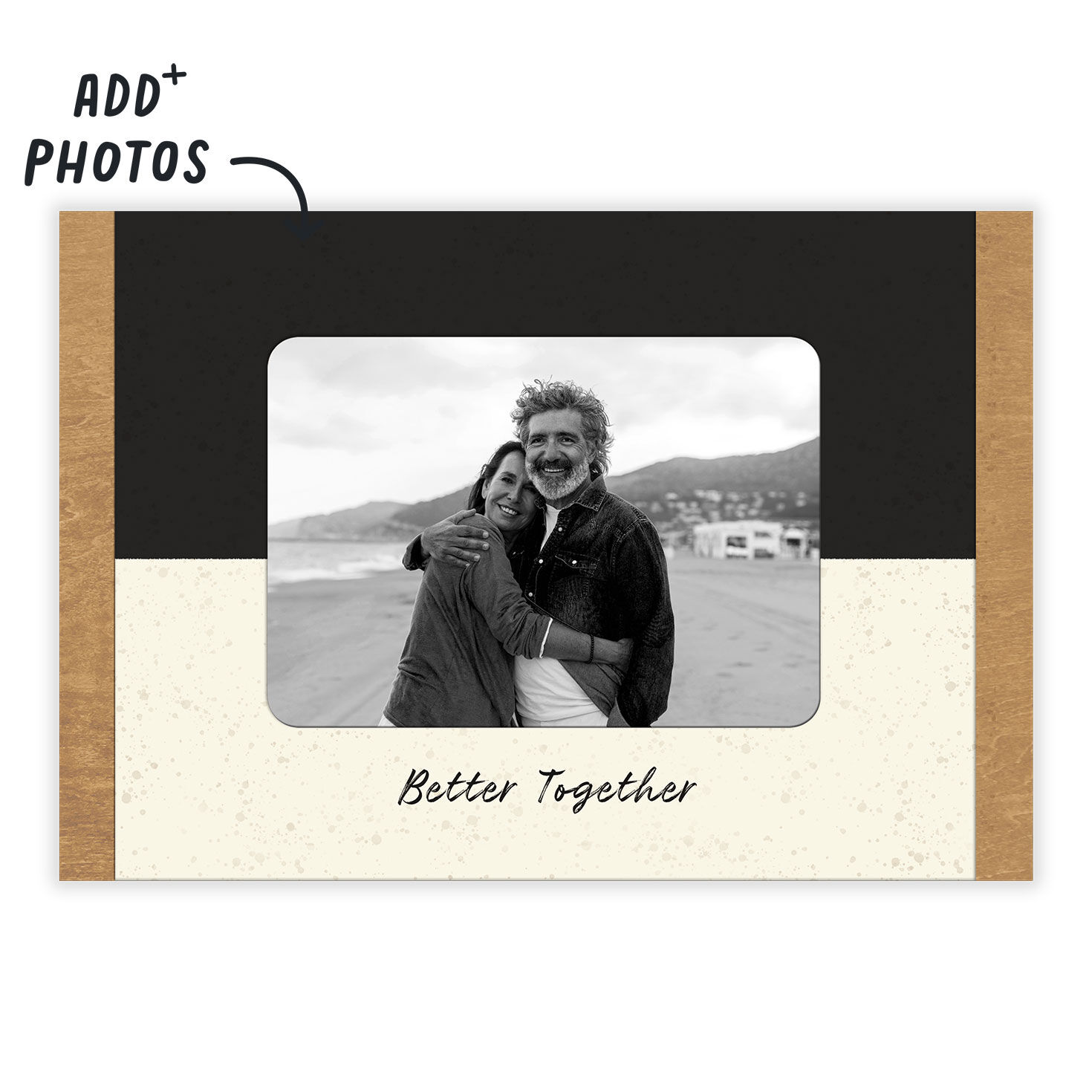 Better Together Personalized Love Card Card Front indicating personalization image number 2