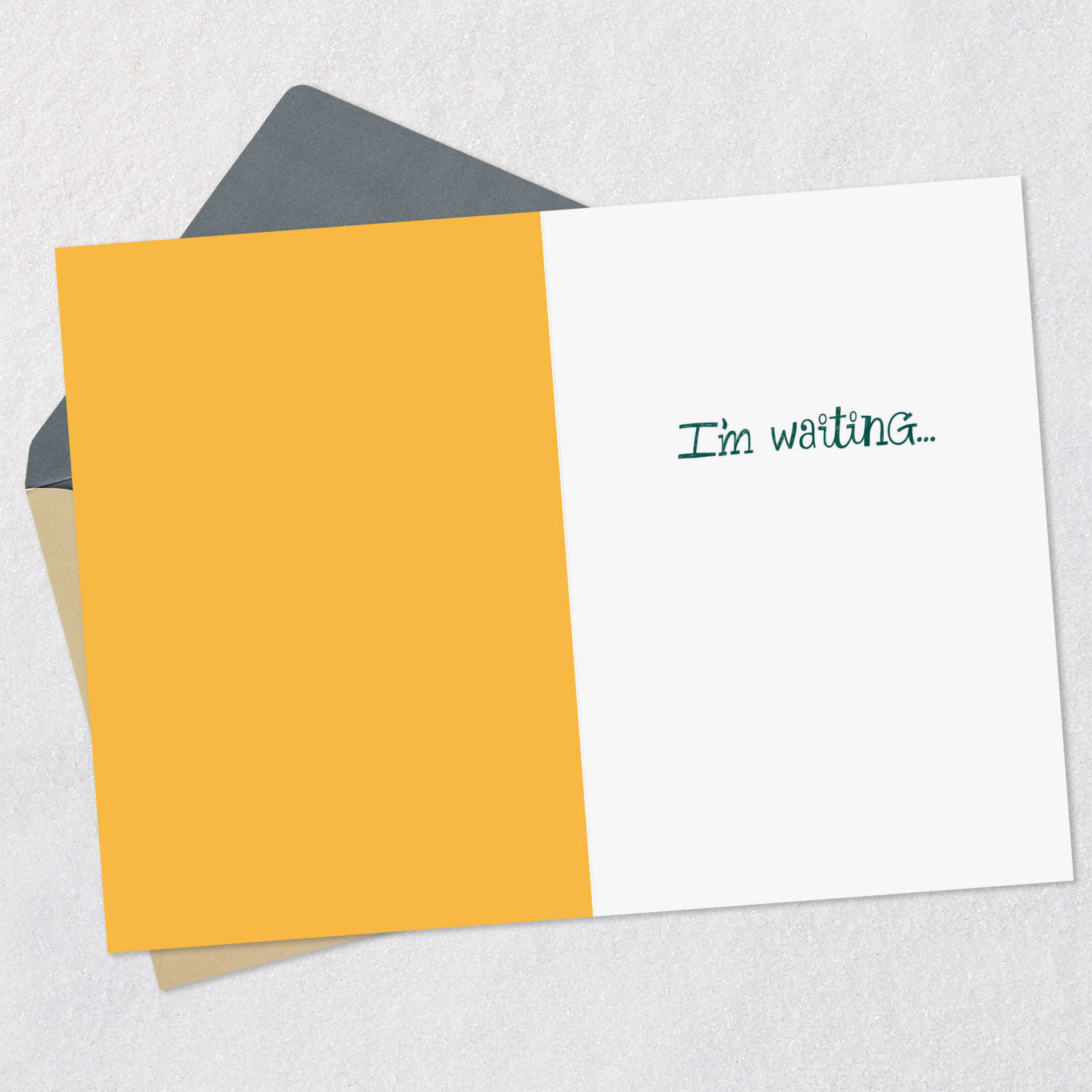 Green Autumn Leaves Funny Thanksgiving Card Open card with envelope image number 3
