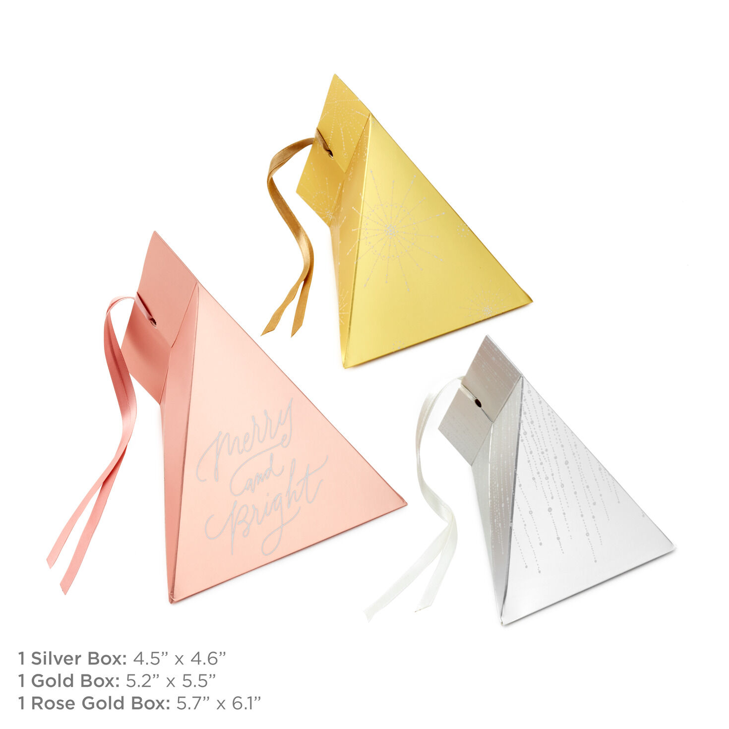 Metallic Mix Assortment Small Christmas Gift Boxes  image number 3