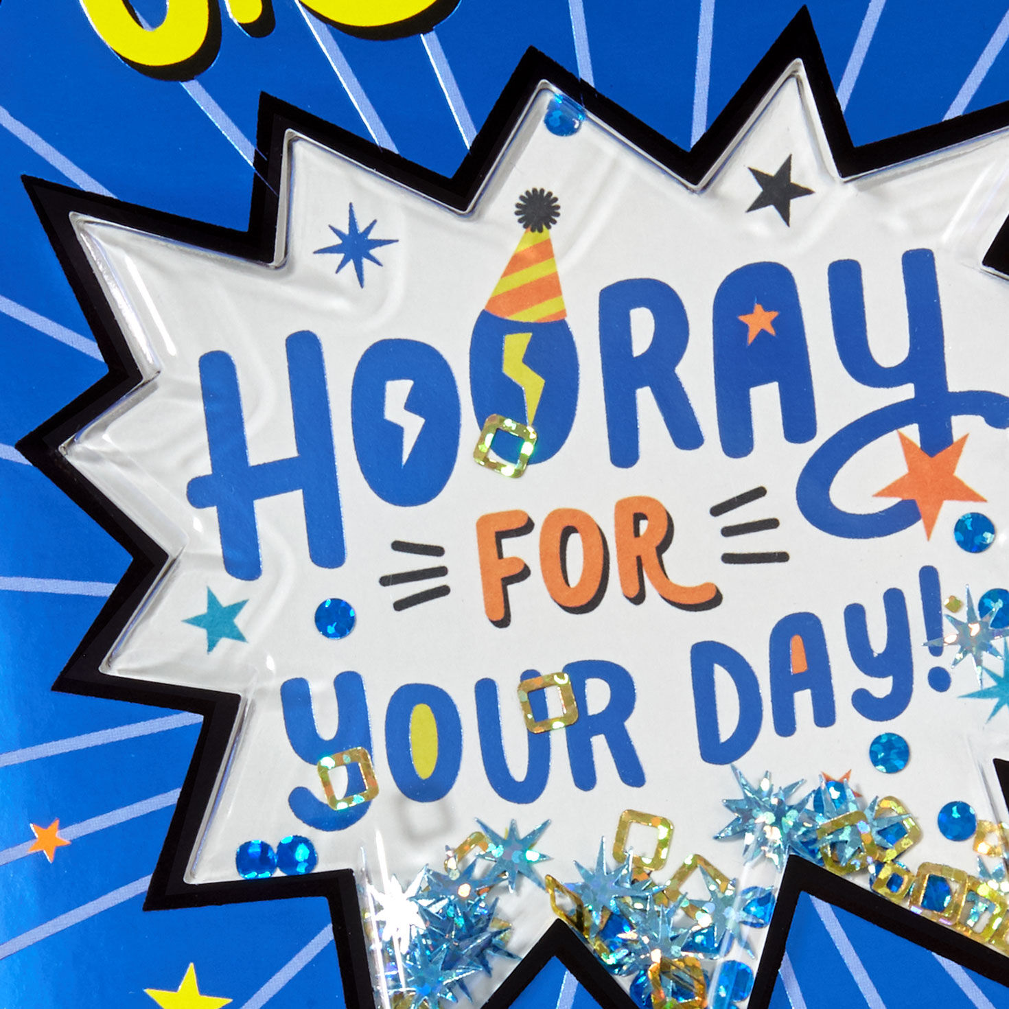 Starburst Confetti Shaker Grandson Birthday Card Card Front Detail image number 4