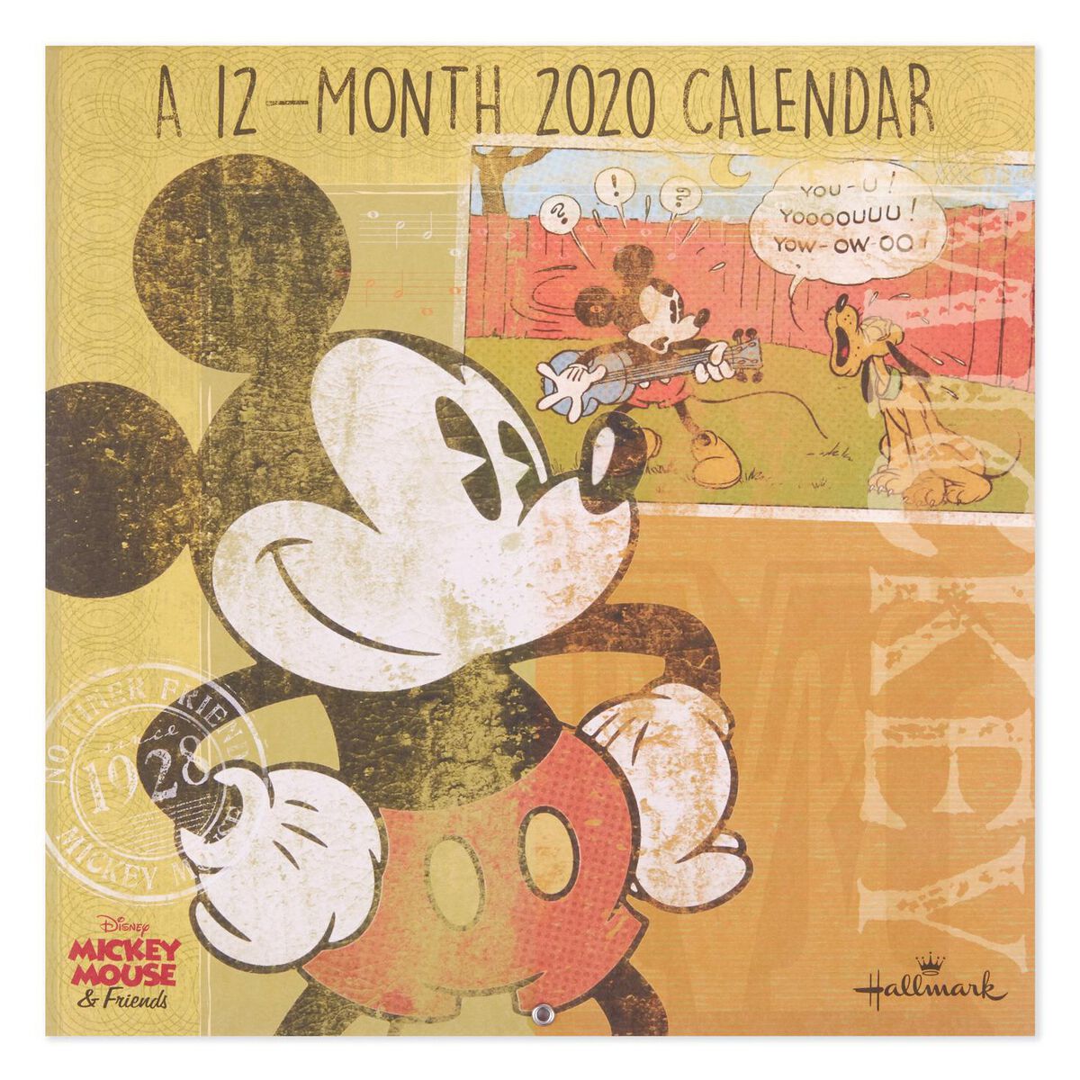 Mickey Mouse Vintage Art 2020 Wall Calendar, 12Month Calendars