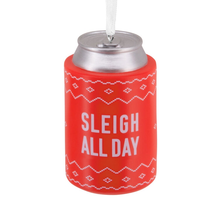 Sleigh All Day Can Sleeve Hallmark Ornament