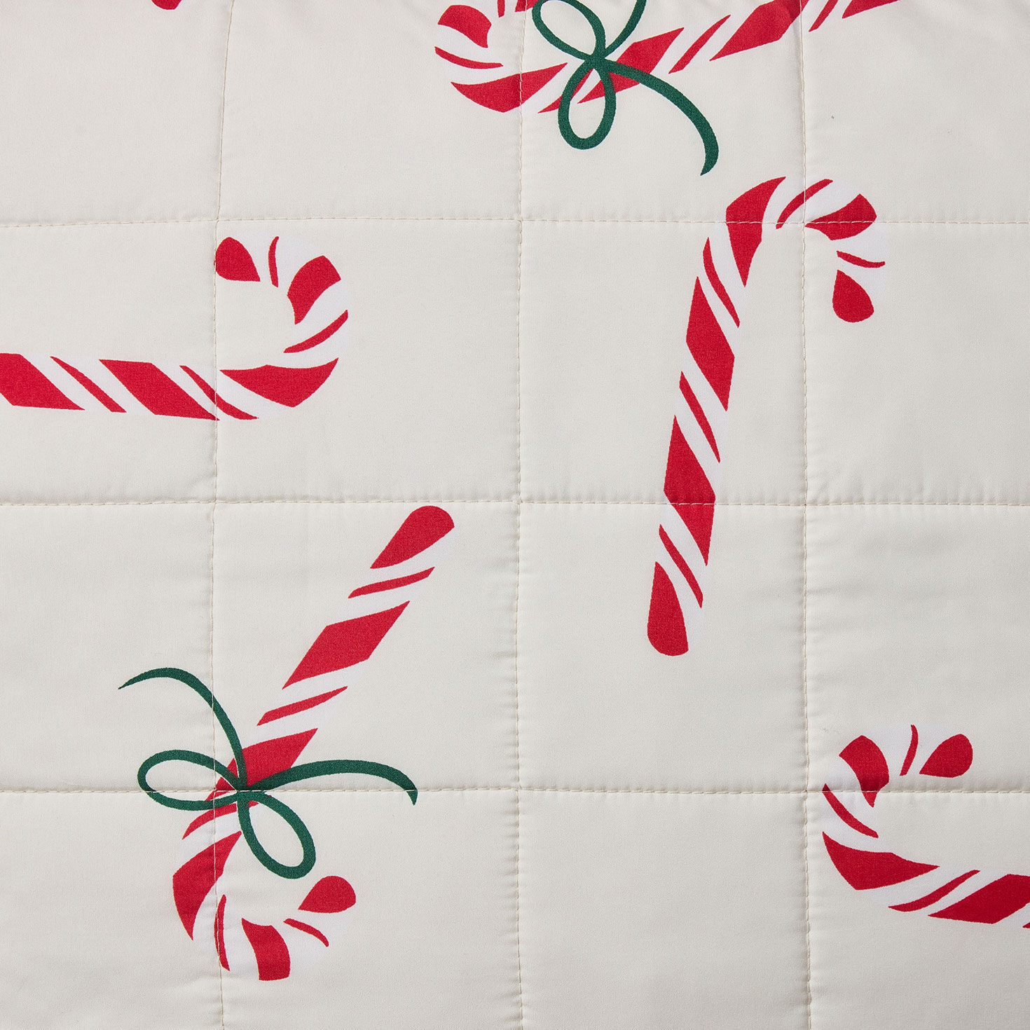Hallmark Holiday-Candycanes Reversible 3Pc. Quilt Set upclose detail image number 4