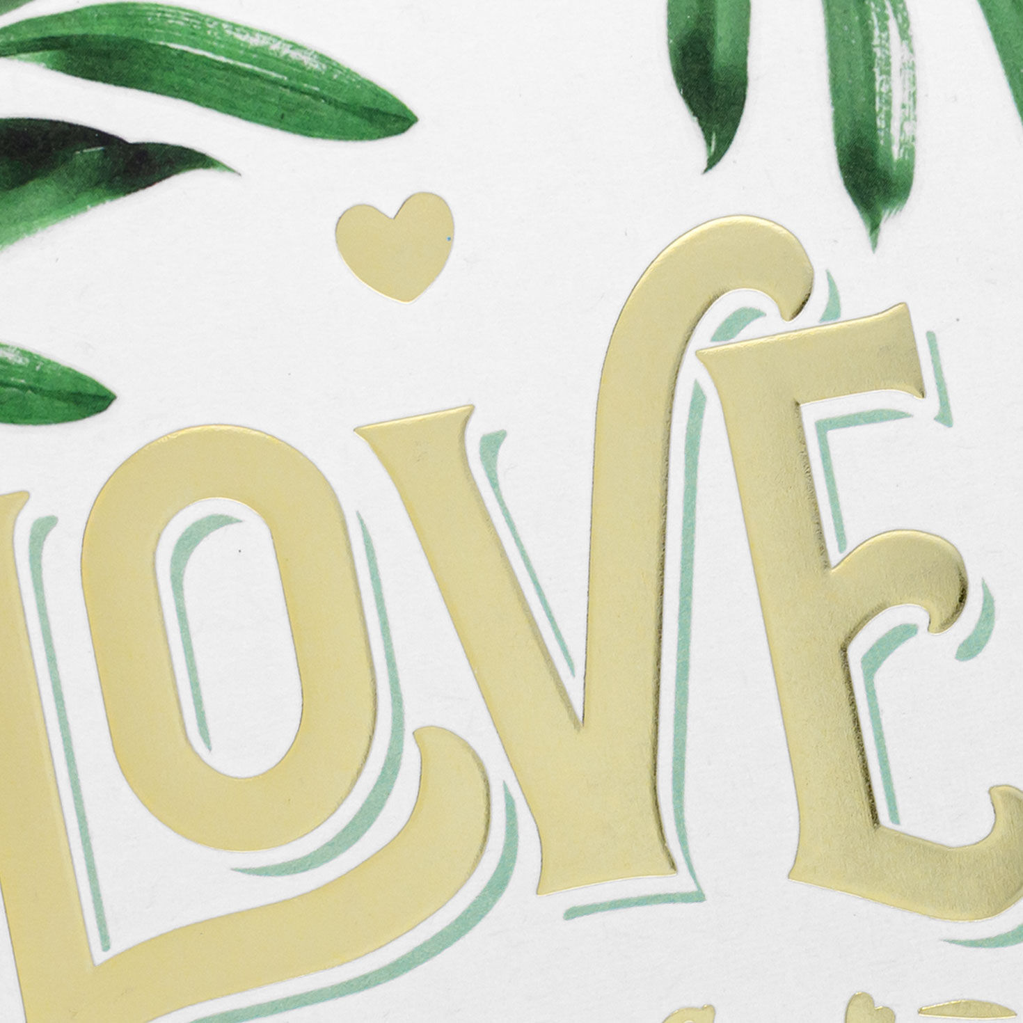 Tropical Leaves and Hearts Wedding Money Holder Card Card Front Detail image number 5