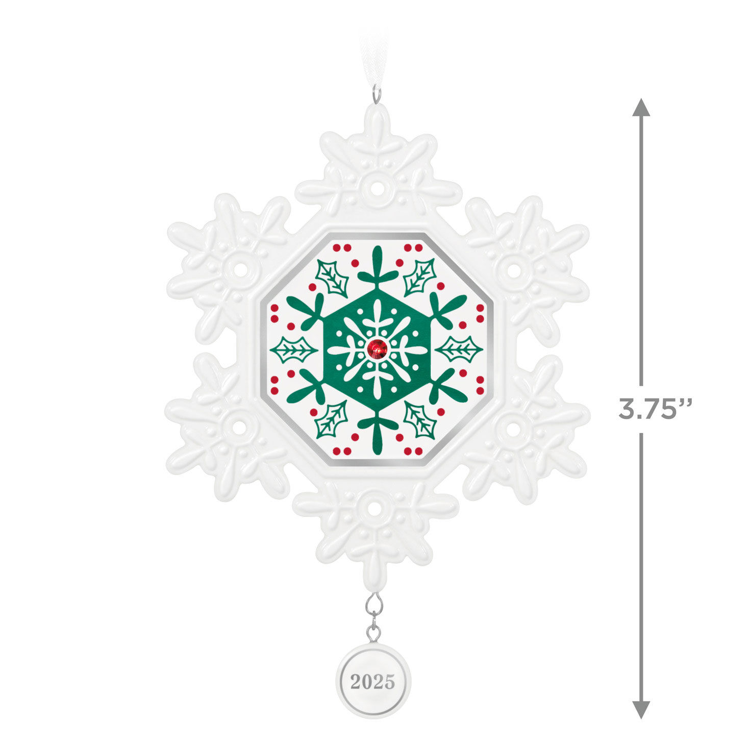 Snowflake 2025 Keepsake Ornament measurement image number 3