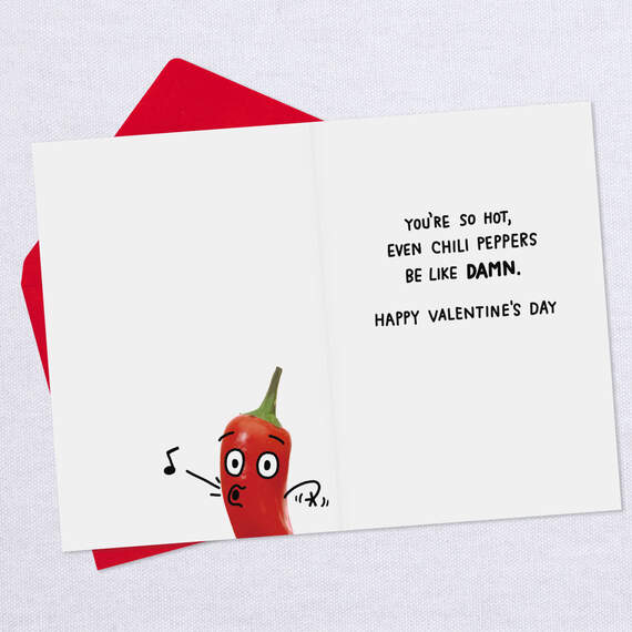 Damn, You're So Hot Chili Pepper Funny Valentine's Day Card, , large image number 3