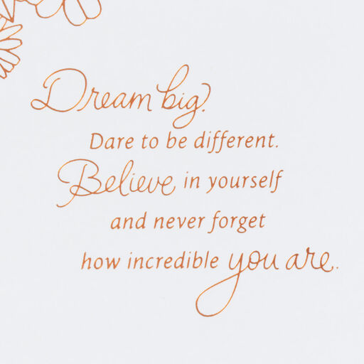Dream Big Birthday Card for Granddaughter, 