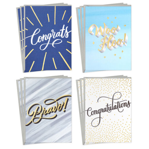Bold and Fancy Boxed Congratulations Cards Assortment, Pack of 12, 