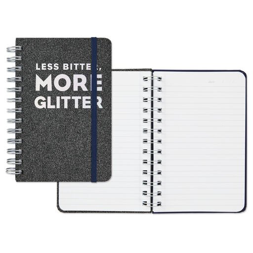 Less Bitter More Glitter Spiral Notebook, 