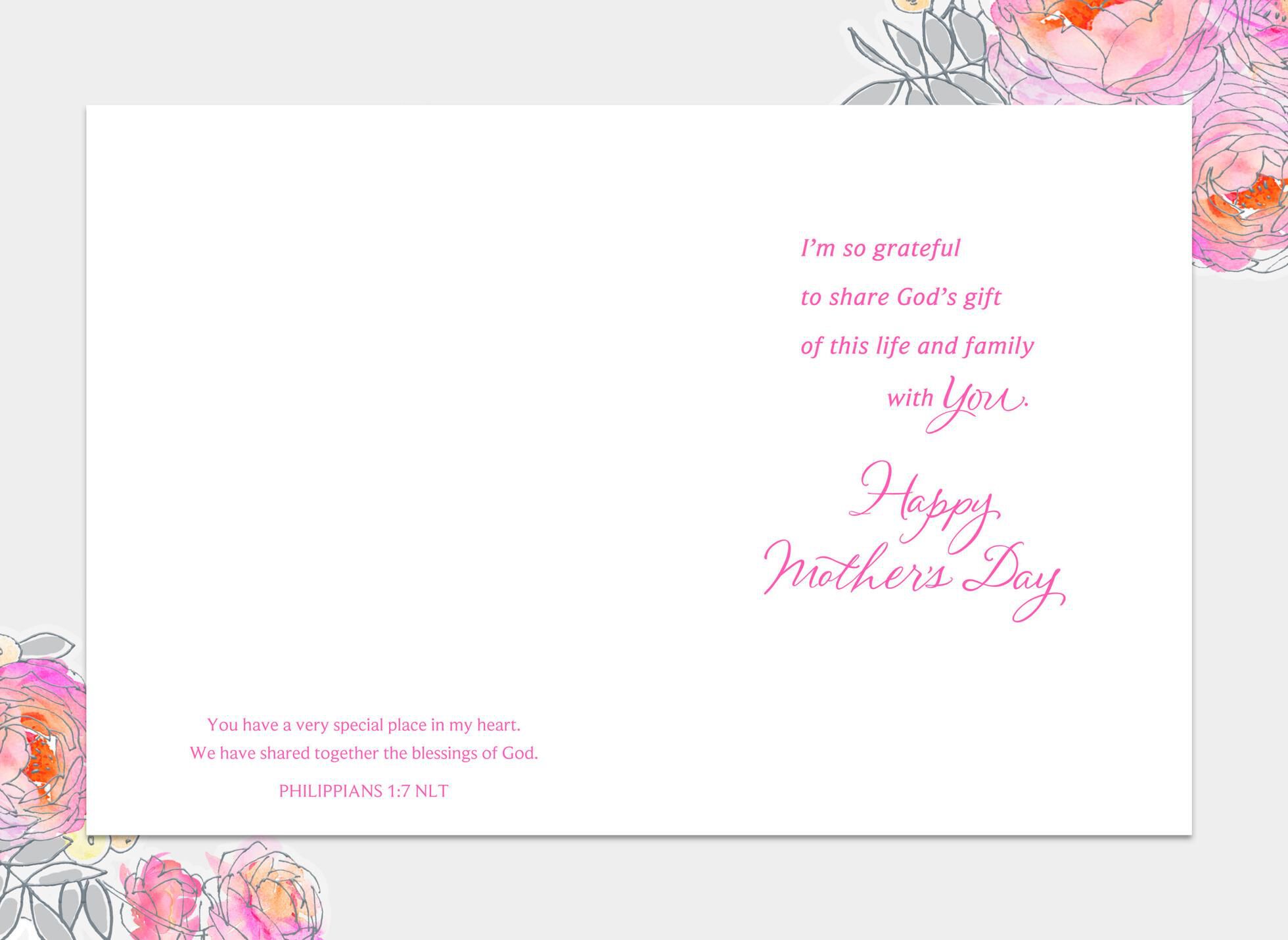 Gift of Family Religious Mother's Day Card For Wife