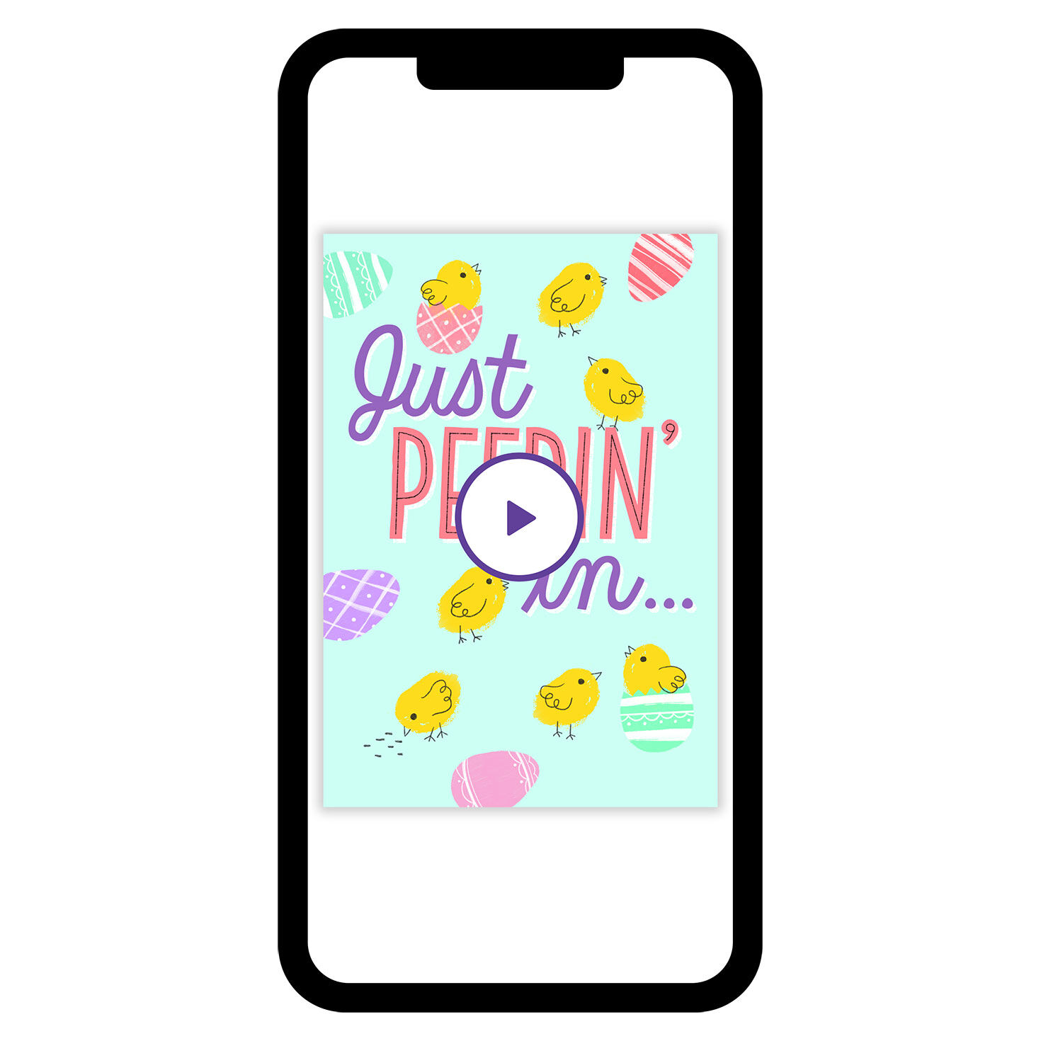 Cute Chicks Peepin' In Custom Easter eCard