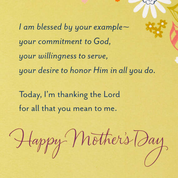 Blessed By Your Example Religious Mother's Day Card, , large image number 2