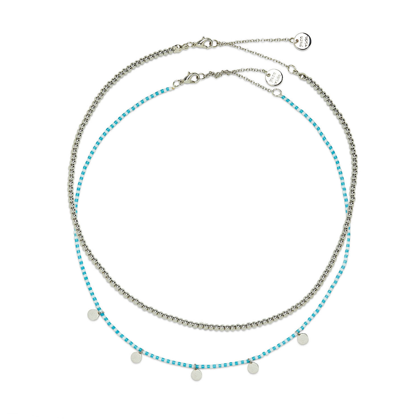 Pura Vida Silver Cabana Necklace Set of 2 Necklaces Hallmark