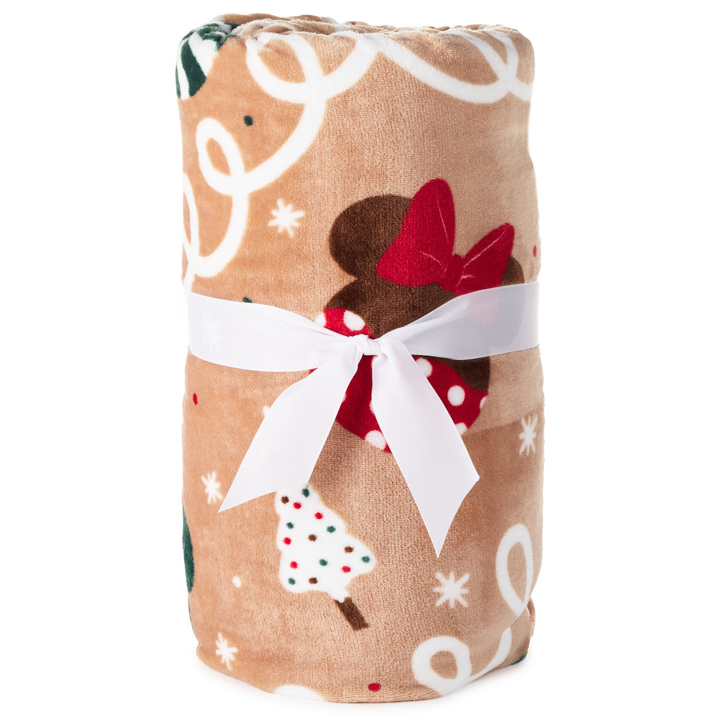 Disney Mickey and Minnie Icons on Gingerbread Throw Blanket, 50x60 for only USD 44.99 | Hallmark