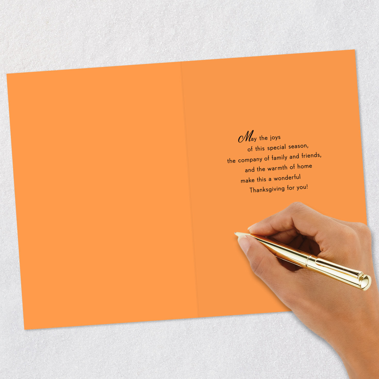 Fall Flowers and Pumpkins Thanksgiving Card Signing card image number 6