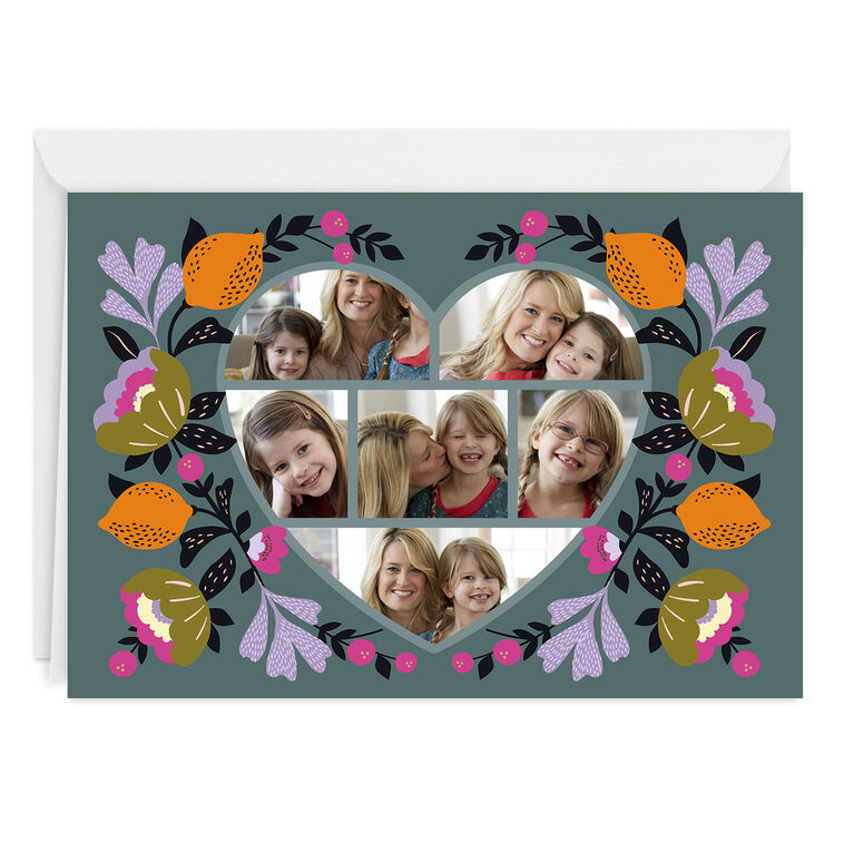 Lush Botanical Heart Custom Card