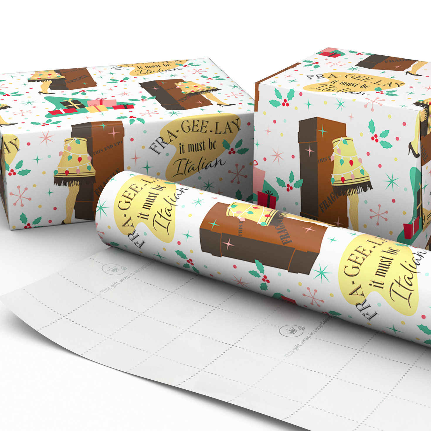 A Christmas Story&trade; Fra-Gee-Lay Leg Lamp Holiday Wrapping Paper, 25 sq. ft., , large image number 2
