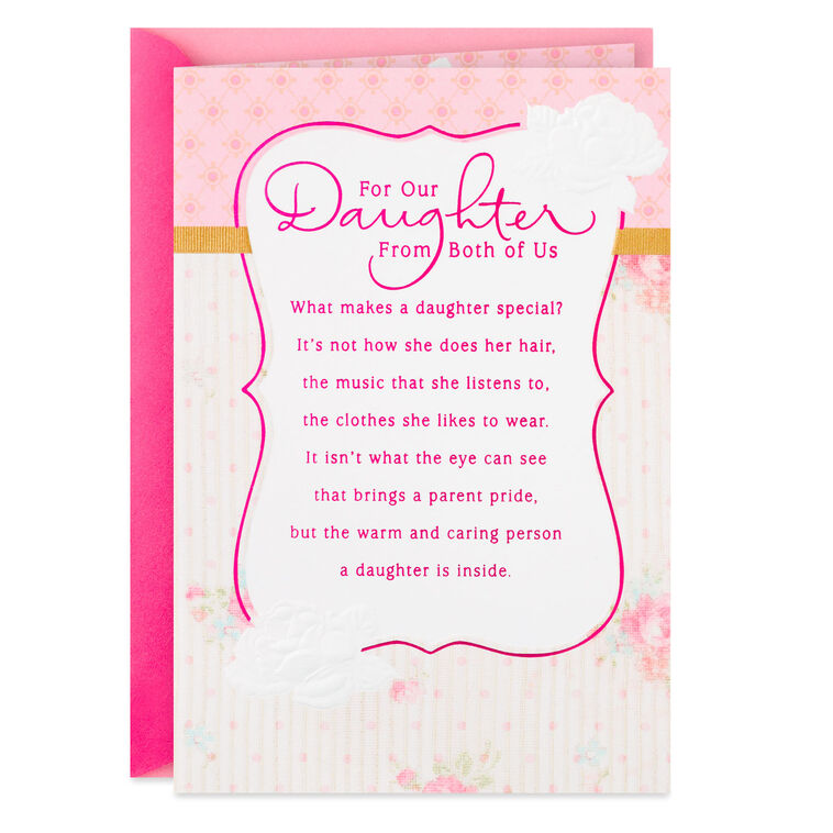 A Daughter As Wonderful As You Birthday Card From Parents