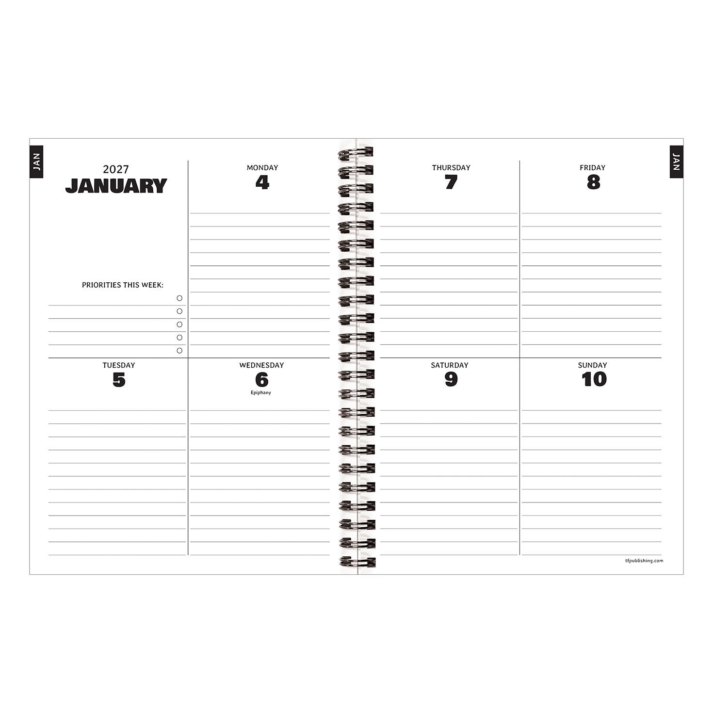 Find Your Peace and Follow It 2027 Planner inside spread image number 4
