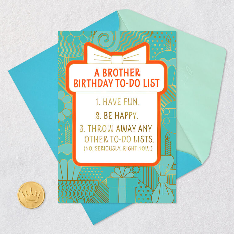 Have Fun and Relax Today Birthday Card for Brother, , large image number 5