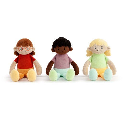 Demdaco Hopeful Rainbows Girl Dolls, Set of 3, 