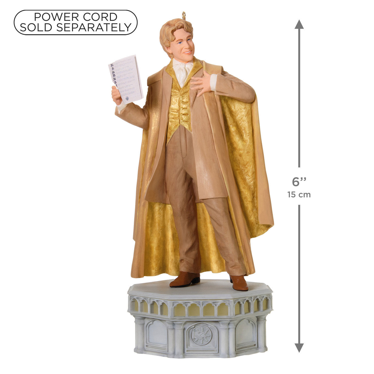 Harry Potter Gilderoy Lockhart Keepsake Ornament Measurement image number 3