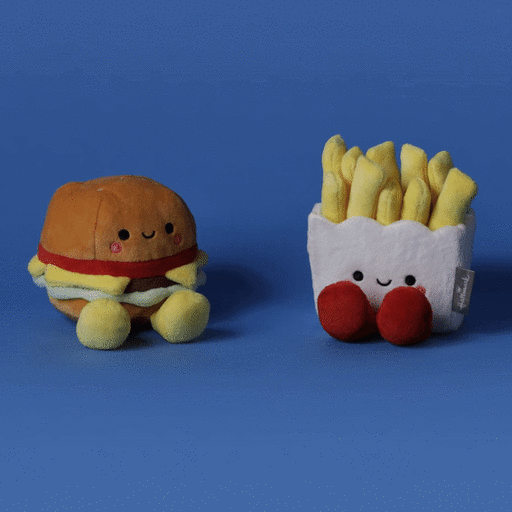 Better Together Burger and Fries Magnetic Plush, 5", 