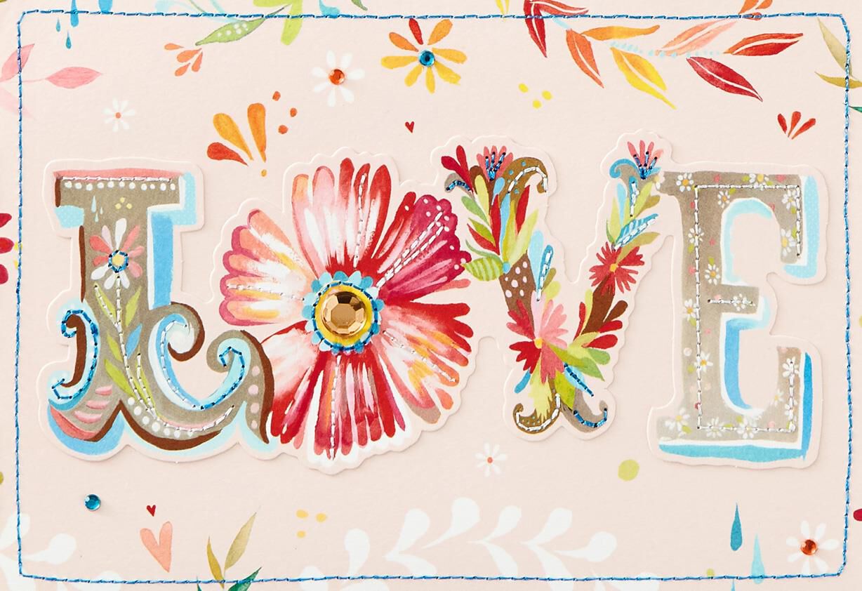 Paper Flowers Blank Card