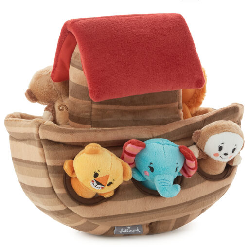 Noah's Ark and Animals Plush Playset, 7 Pieces, 