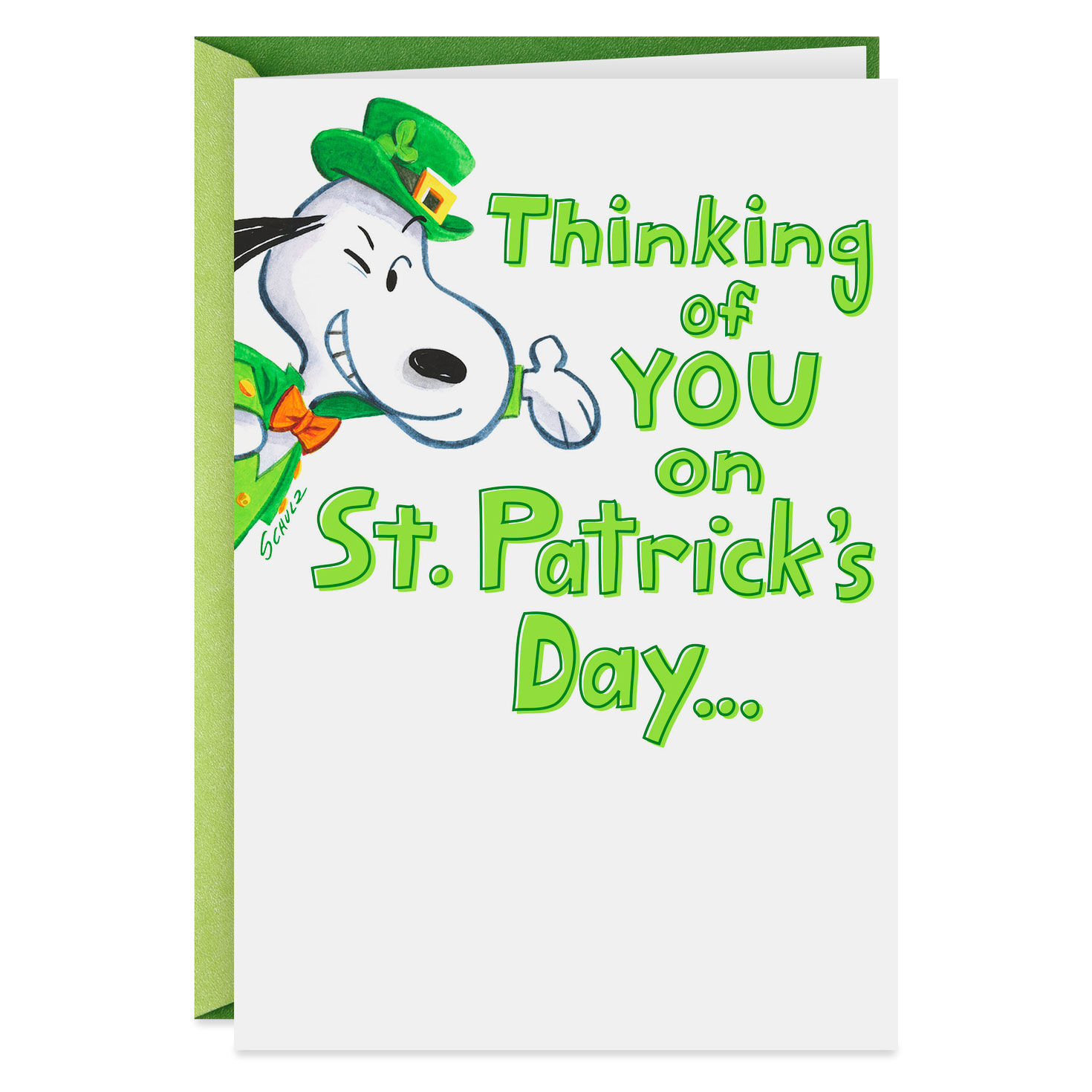 Peanuts&reg; Snoopy Happy Dance Musical St. Patrick's Day Card, , large image number 1