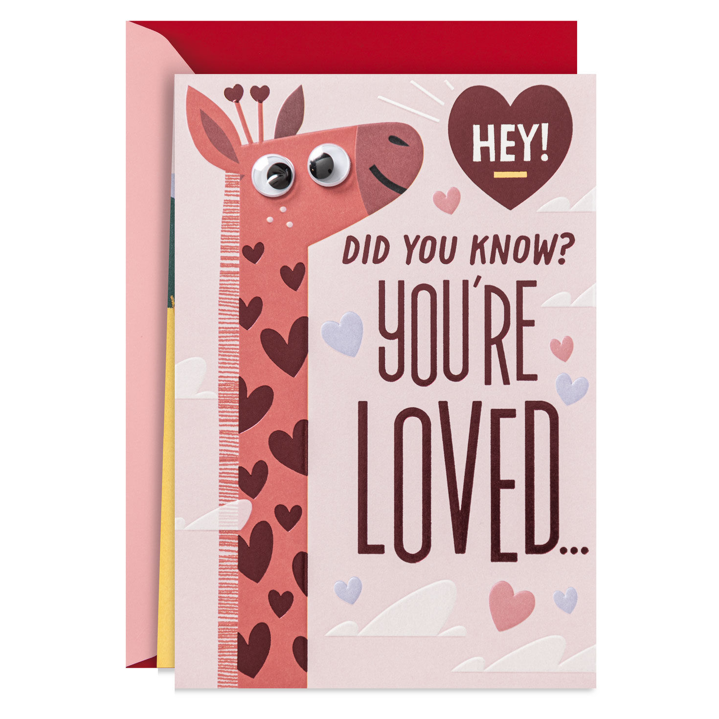 Long on Fun Giraffe Valentine's Day Card for Kids