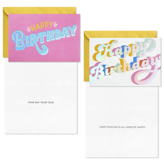 Peppy Pastels Assorted Birthday Cards, Box of 36, , large image number 3