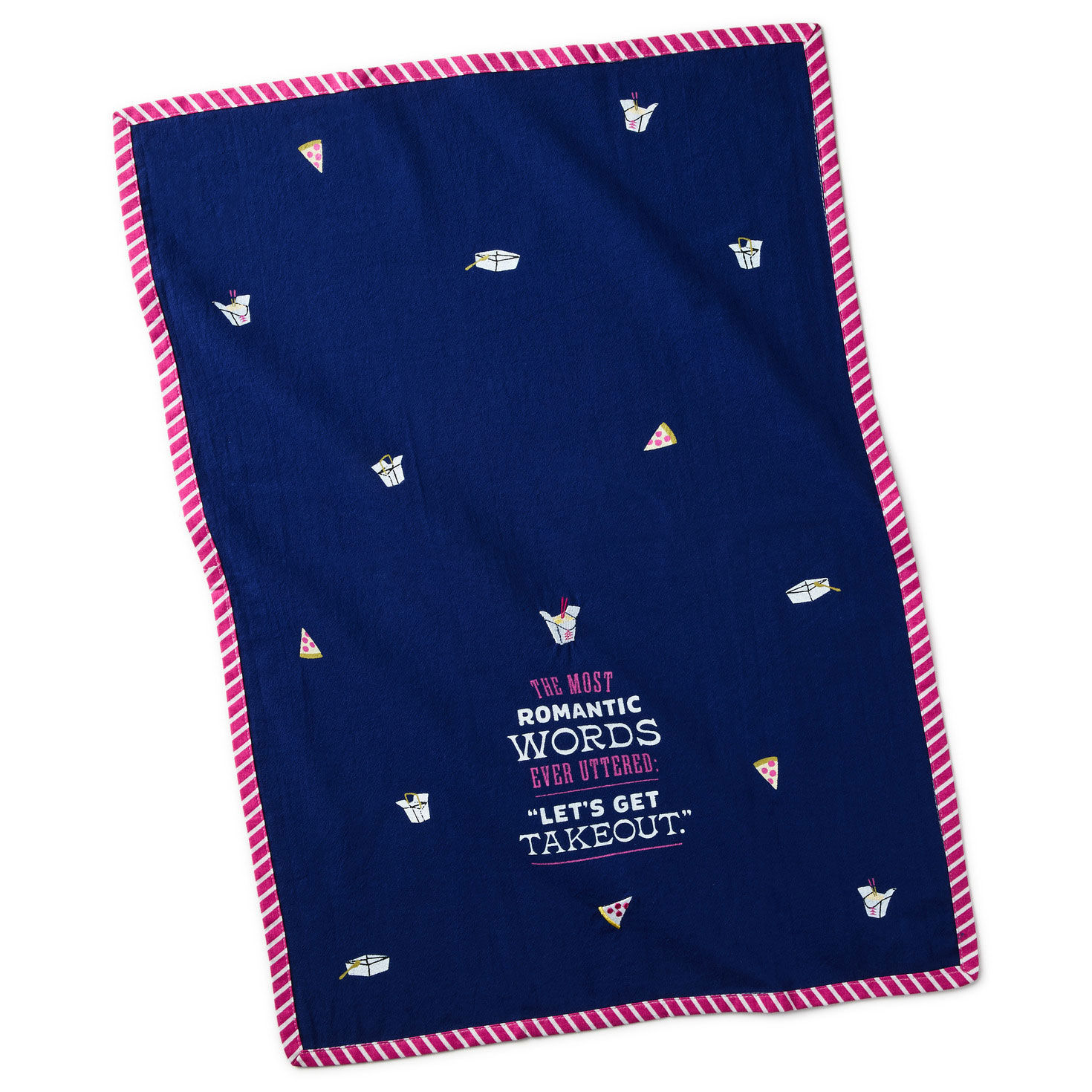 Let's Get Takeout Funny Kitchen Towel front flat image number 2