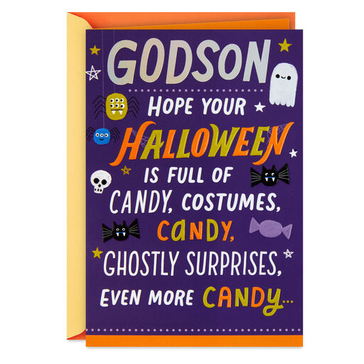 Lots of Candy Halloween Card for Godson, 