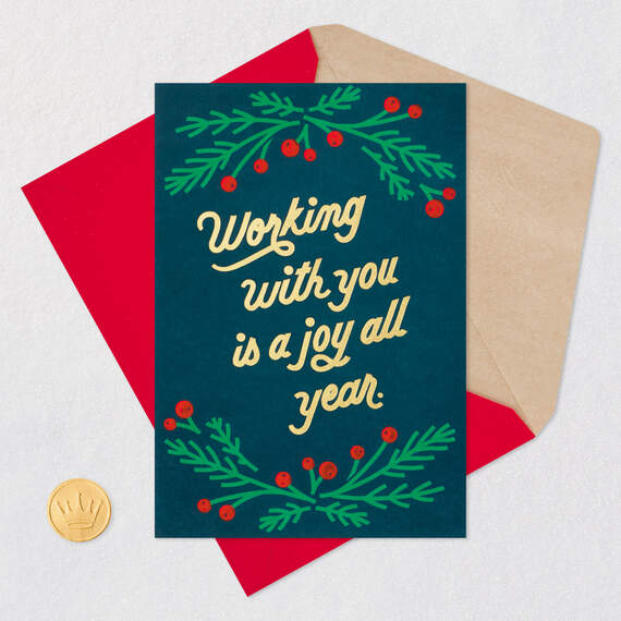 Working With You Is a Joy Christmas Card for Co-Worker, , large image number 6