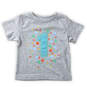 Gray First Birthday T-Shirt, 12 Months, , large image number 1
