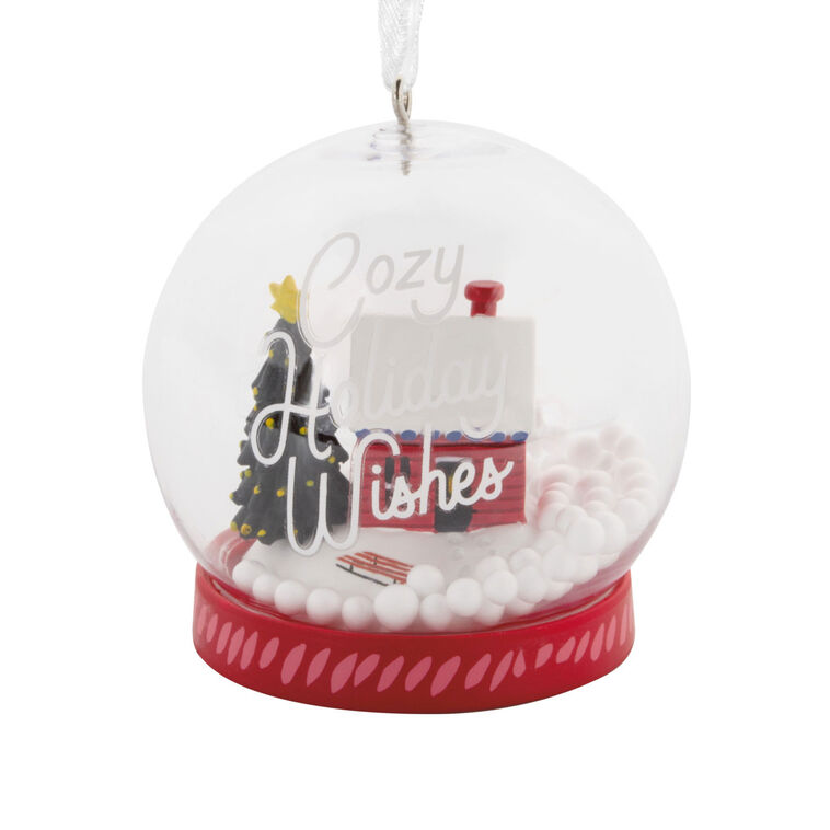Cozy Holiday Wishes Snow Globe Hallmark Ornament