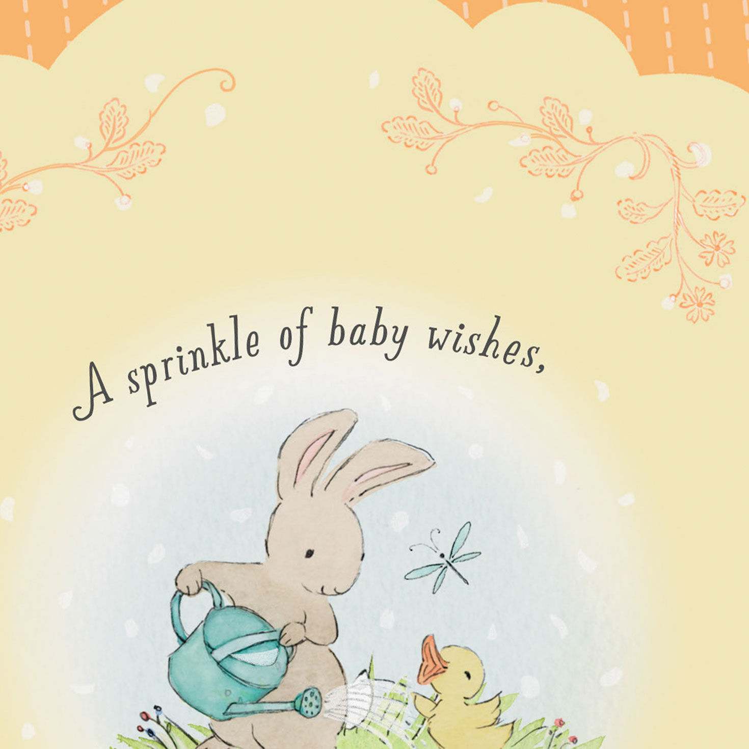Bunny and Duckling Baby Shower Card Card Front Detail image number 4